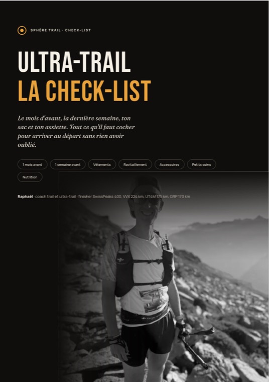 Couverture du guide Ultra-trail : la check-list
